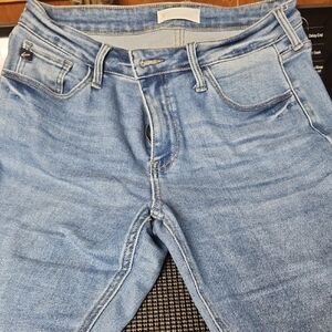 Essentials Light Blue Denim Jeans with Contrast Stitching